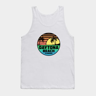 Daytona Beach Florida Tropical Beach Surfing Scuba Surf Vacation Tank Top